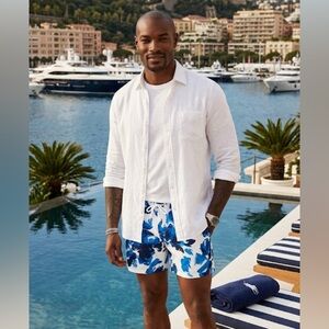 Classy Polo Ralph Lauren Men 7” Monaco Swim Trunk 32 ! SOLD OUT Model !!